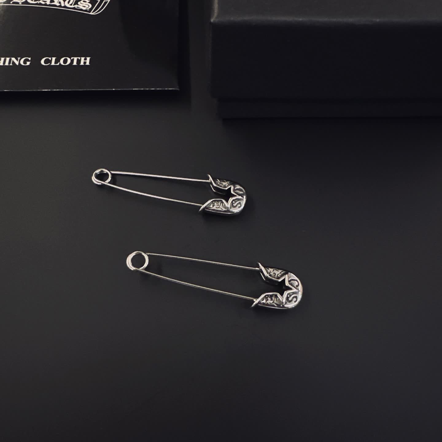 Chrome Hearts Silver Safety Pins